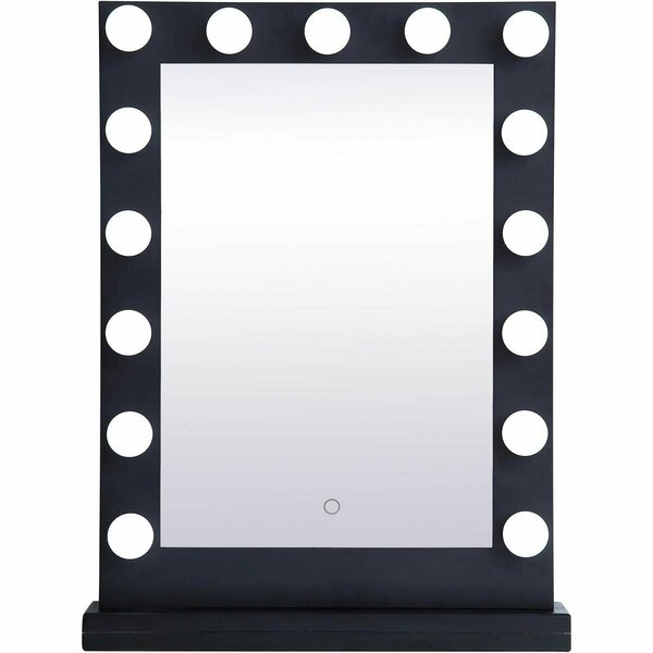 Blueprints Brenda 24 by 32 in. Plug in LED 5000K Mirror Black BL2955395